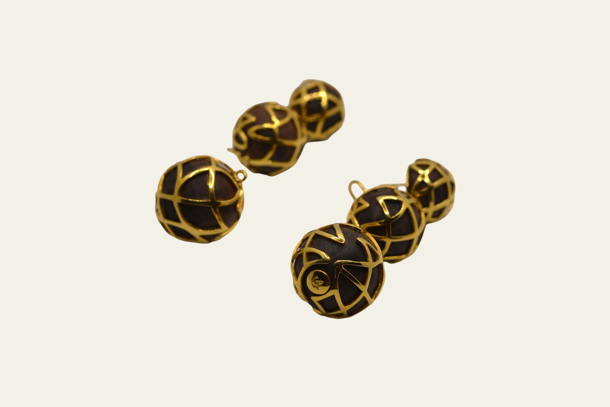 Gold Aubrey Embroidered Spheres