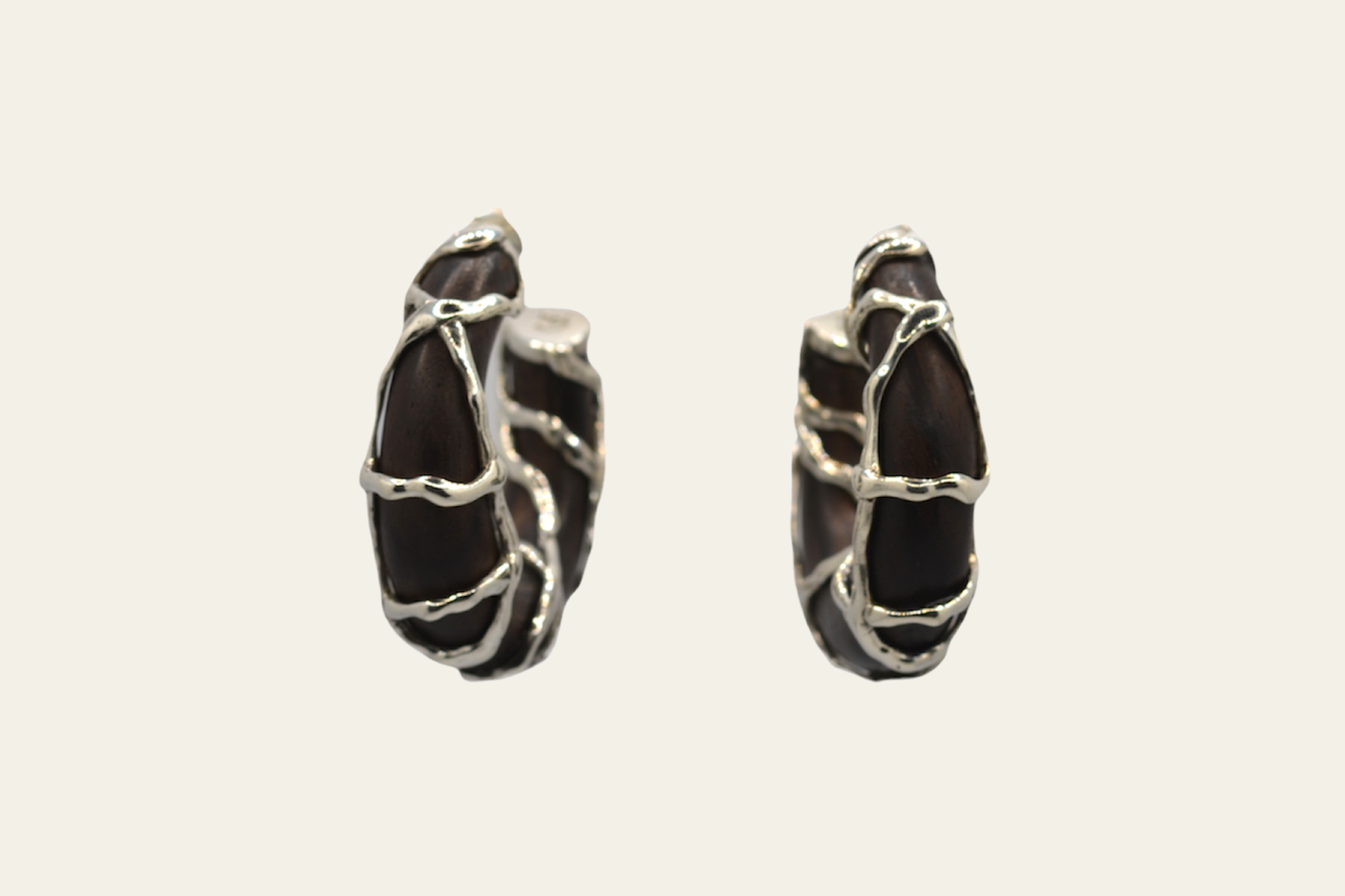 Floreale Silver Hoops